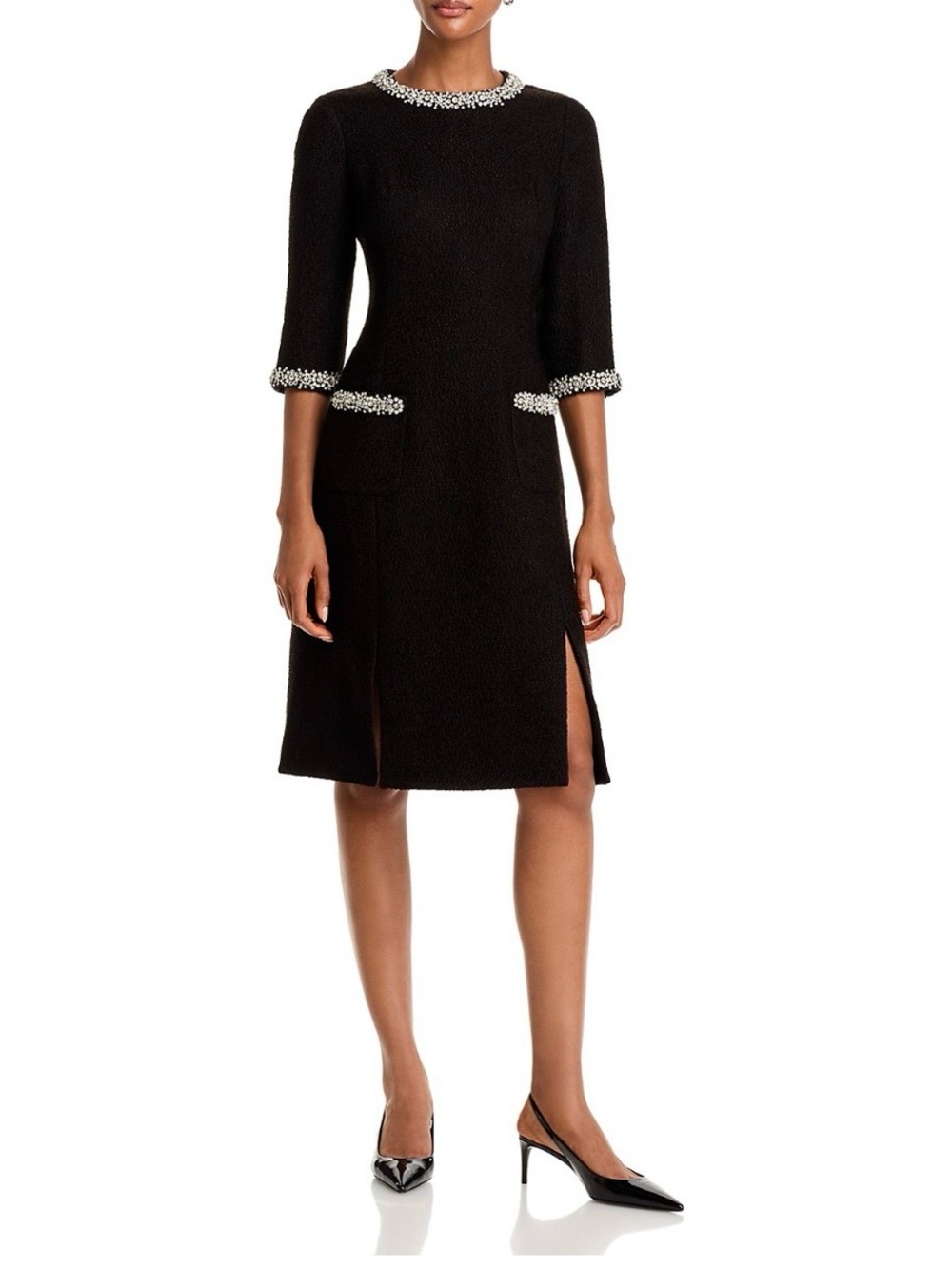 Terri Jon Boucle Embellished Dress